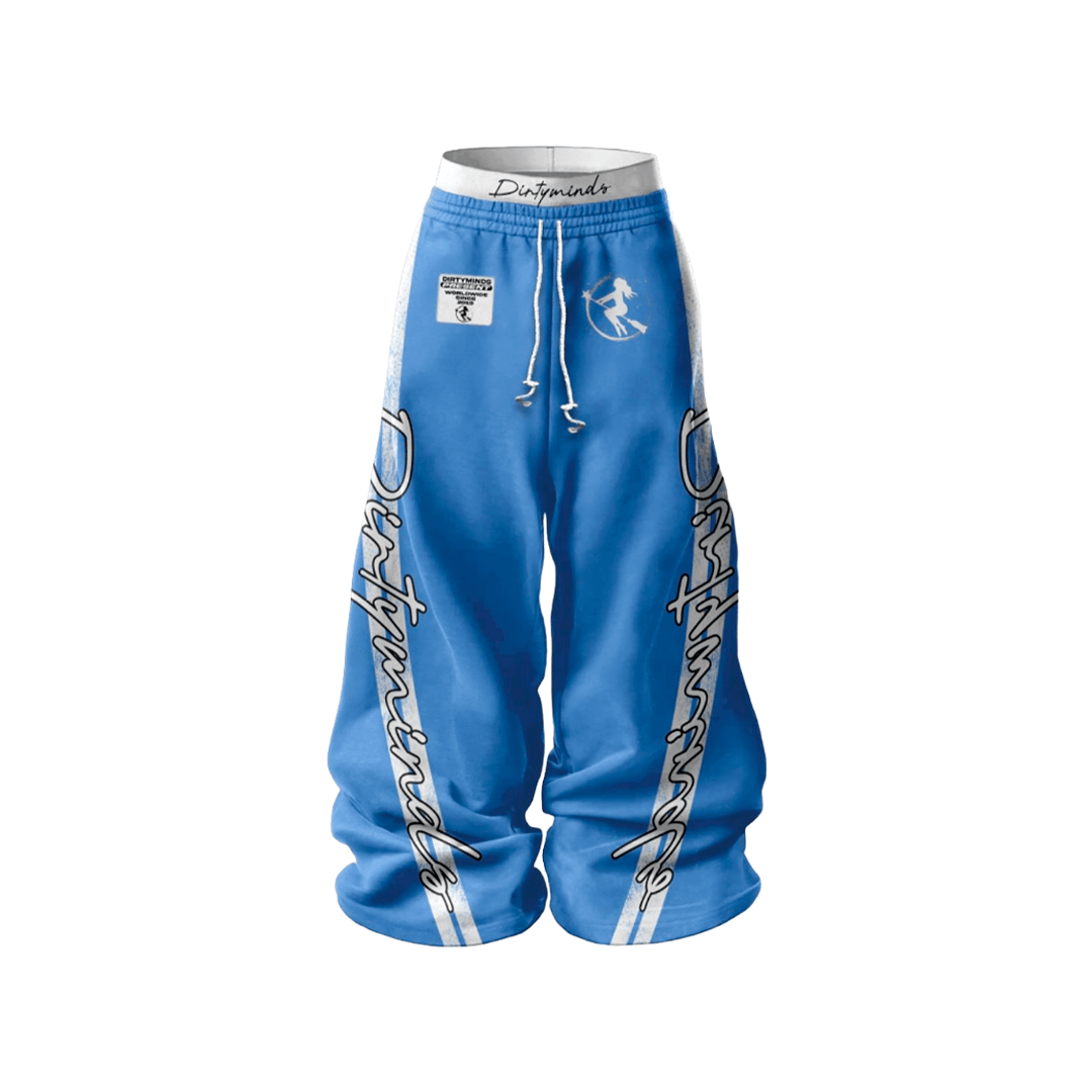 DirtyMinds “Blue Wave” Wide-Leg Pants